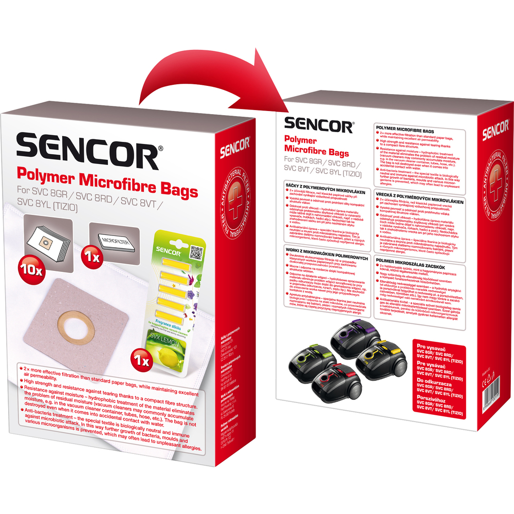 SENCOR SÁČKY SVC 8 (10ks)+vůně (5ks)
