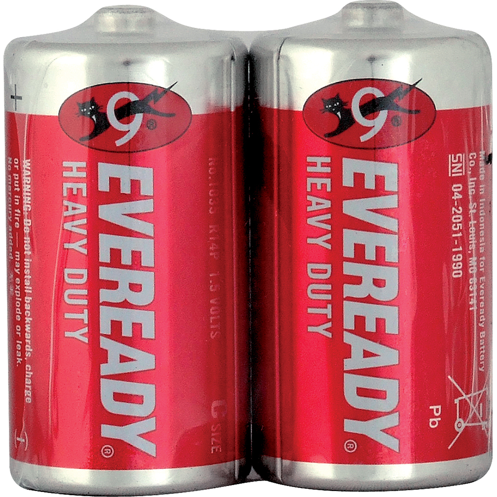 Fotografie ENERGIZER Baterie Eveready RED R14/2 SHRINK 2xC