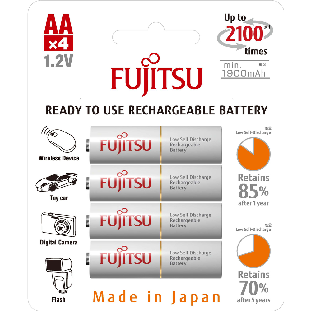 FUJITSU HR-3UTCEX-4B WHITE AA 4x