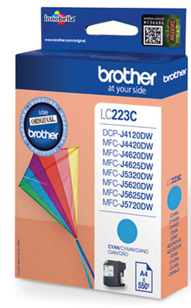 Fotografie BROTHER LC-223C (inkoust cyan, 600 str.@ 5% draft)