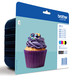 BROTHER LC-123VALBP (inkoust multipack - černá + tři barvy)