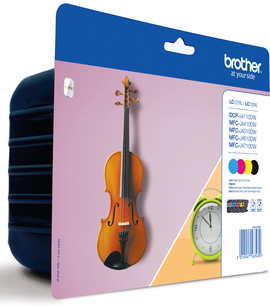 Fotografie BROTHER LC-127XLVALBP (inkoust multipack - černá + tři barvy)