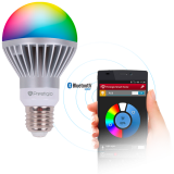 Prestigio Smart LED ,450lm,5000K,7W,25000hod,BT 4.0 LE,CE,ROHS,patice E27