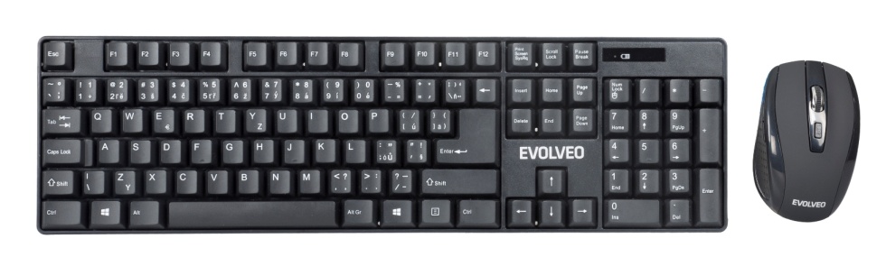 EVOLVEO WK-142, set bezdr. klávesnice a myši , 2,4GHz, CZ, USB