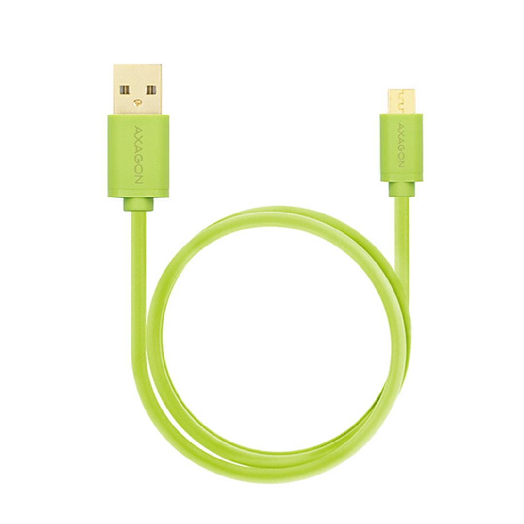 AXAGON HQ Kabel Micro USB, 2A, zelený, 1.5 m