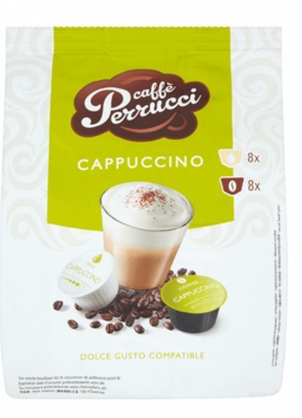 Caffe Perrucci Cappuccino 8+8 kapslí ( DOLCE gusto kompatibilní)