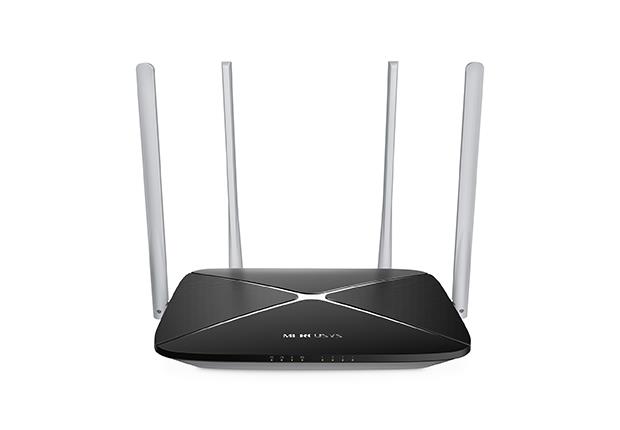 Mercusys AC12 AC1200 Dual Band WiFi 802.11ac router, 4xLAN, 1xWAN, 4 anteny