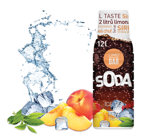 LIMO BAR Sirup ICE TEA BROSKEV 500ml (až 12l ochuceného nápoje)