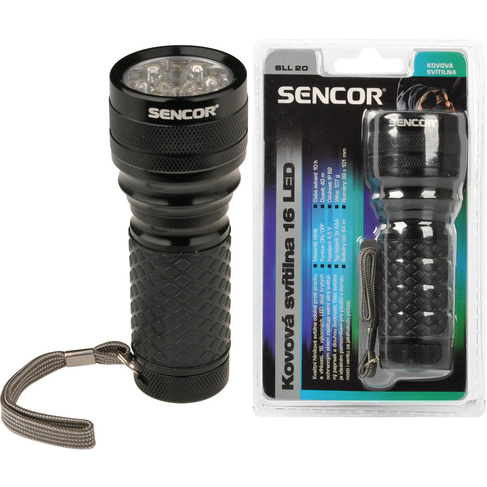 SENCOR SLL 20 SVÍTILNA ALU 16LED 3xAAA