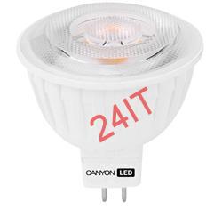 CANYON LED COB žárovka, GU5.3 ,bodová MR16,4.8W,300 lm,teplá bílá 2700K,12V,60 °
