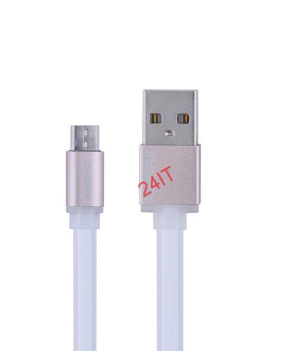 KABEL REMAX Colorful / USB 2.0 typ A samec na USB 2.0 micro-B / 1m / bílý