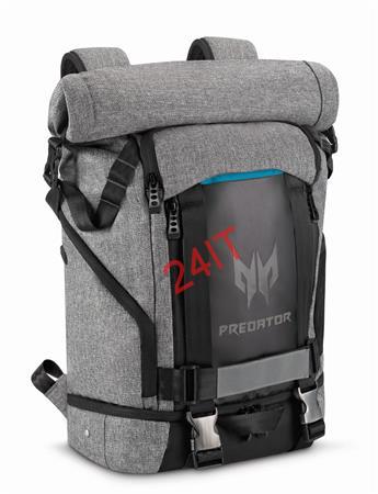 ACER BATOH 15" PREDATOR ROLLTOP BACKPACK 15,6" GRAY BLACK with Blue Accent 