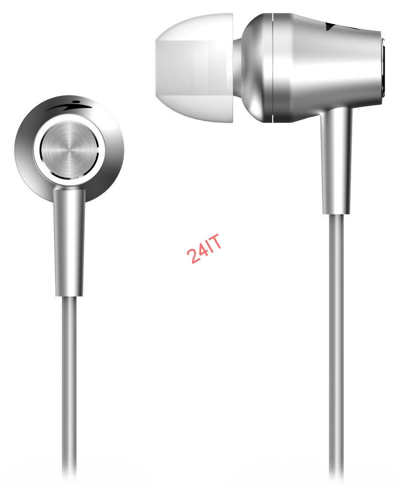 GENIUS HS-M360 sluchátka s mikrofonem stříbrné/ 4pin 3,5mm konektor