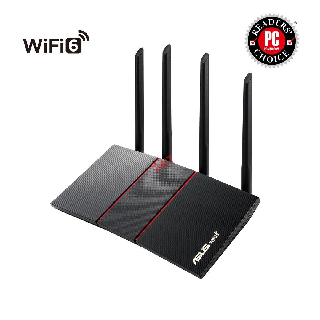 ASUS RT-AX55 AX1800 Wifi 6 Router, 4x GLAN,802.11ax, 574/1201Mbps (2.4/5GHz)