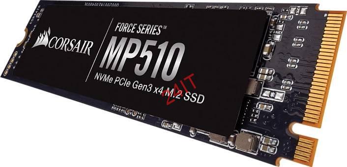 CORSAIR MP510 240GB NVMe M.2 2280 PCIe 3D TLC (čtení/zápis: 3100MB/s;1050MB/s)