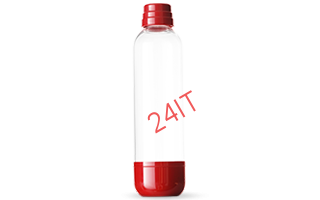 LIMO BAR láhev 1 l RED - tmavě červená (Start, Smart W, Fizzini)