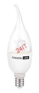 CANYON LED COB žárovka , E14 ,tvar BXS38,průhledná,3.3W,250 lm,teplá bílá 2700K,