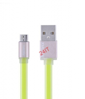 KABEL REMAX Colorful / USB 2.0 typ A samec na USB 2.0 micro-B / 1m / zelený
