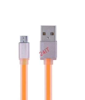 KABEL REMAX Colorful / USB 2.0 typ A samec na USB 2.0 micro-B / 1m / oranžový