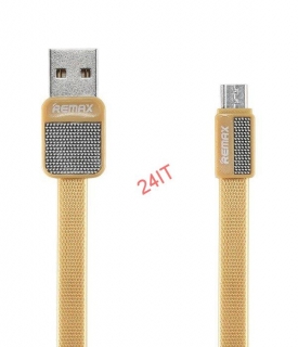 KABEL REMAX Platinum / RC-044m / USB 2.0 typ A samec na USB 2.0 micro-B 1m zlatý