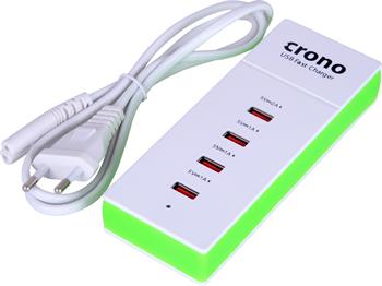 CRONO USB nabíječka pro telefony a tablety, 4 x USB, 5 V, 5.1 A