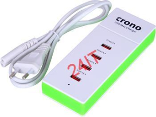 CRONO USB nabíječka pro telefony a tablety, 4 x USB, 5 V, 5.1 A